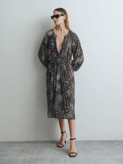 X-MOD - Vestido Midi Estrelas Chique 