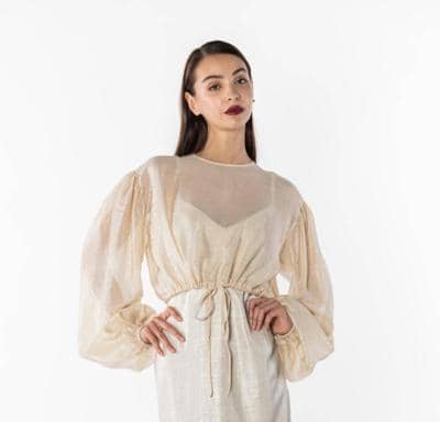 X-MOD - Blusa elegante de organza 