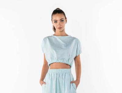 X-MOD - Conjunto de top corto a rayas 