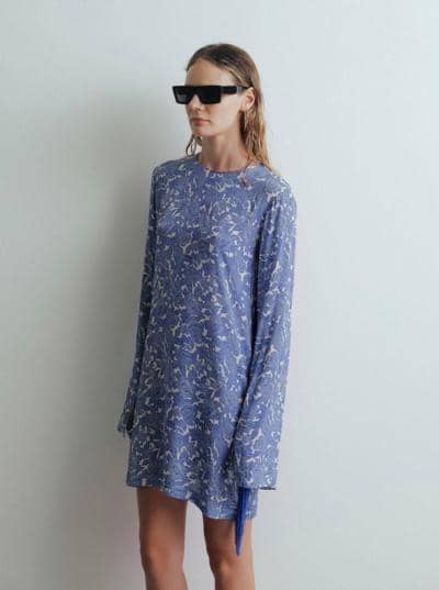 X-MOD - Vestido Shift Floral Azul 