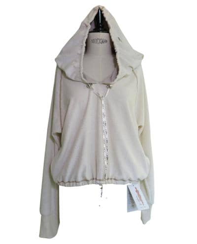 Y-GLAM - Sudadera con capucha natural elegante 