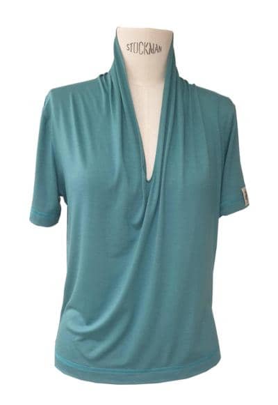 Y-GLAM - Camiseta elegante con cuello en V 